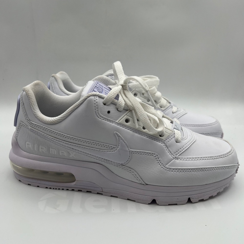 Nike Air Max LTD 3 Mens 8 White Violet Leather Low Top Athletic Sneakers